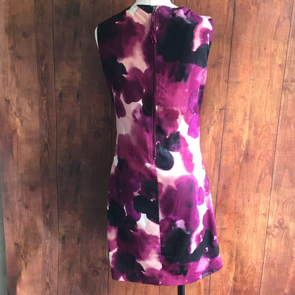 Ann Taylor LOFT Purple Watercolor Shift Dress - Picture 5 of 7